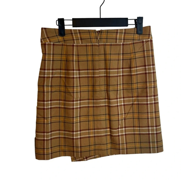 LOFT BROWN PREPPY PLAID FALL SKIRT - Picture 2 of 5